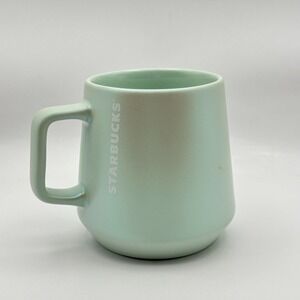 Starbucks Coffee Mint Green Shimmer Mug Mermaid Ceramic Cup Pearl‎ 12oz Preppy